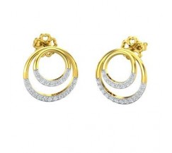 Natural Diamond Earrings 0.41 CT / 4.26 gm Gold