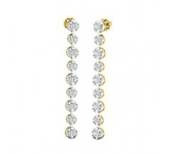 Natural Diamond Earrings 1.20 CT / 7.70 gm Gold