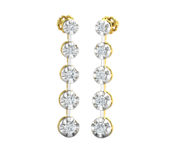 Natural Diamond Earrings 1.01 CT / 5.96 gm Gold