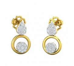Natural Diamond Earrings 0.22 CT / 2.74 gm Gold