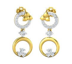 Natural Diamond Earrings 0.60 CT / 3.74 gm Gold