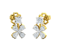 Natural Diamond Earrings 0.39 CT / 2.60 gm Gold