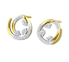 Natural Diamond Earrings 0.51 CT / 3.48 gm Gold