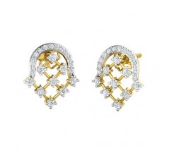 Natural Diamond Earrings 0.48 CT / 2.80 gm Gold