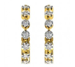 Natural Diamond Earrings 0.21 CT / 2.90 gm Gold