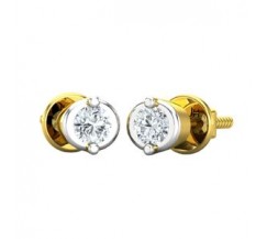 Natural Diamond Earrings 0.10 CT / 1.80 gm Gold