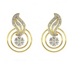 Natural Diamond Earrings 0.71 CT / 3.92 gm Gold