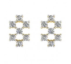 Natural Diamond Earrings 0.49 CT / 2.25 gm Gold