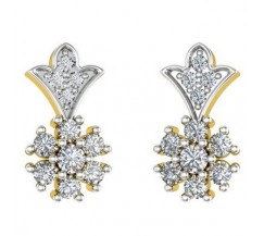 Natural Diamond Earrings 0.54 CT / 3.25 gm Gold