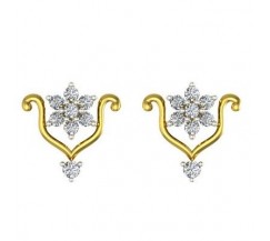 Natural Diamond Earrings 0.51 CT / 3.35 gm Gold