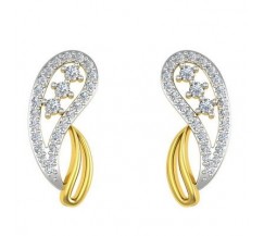 Natural Diamond Earrings 0.49 CT / 3.90 gm Gold