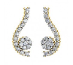 Natural Diamond Earrings 0.57 CT / 3.93 gm Gold