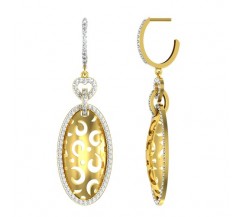 Natural Diamond Earrings 1.23 CT / 14.00 gm Gold