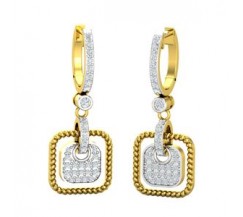 Natural Diamond Earrings 0.42 CT / 6.13 gm Gold