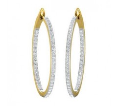 Natural Diamond Earrings 1.76 CT / 8.70 gm Gold