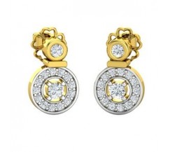 Natural Diamond Earrings 0.228 CT / 2.65 gm Gold
