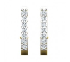 Natural Diamond Earrings 0.14 CT / 2.50 gm Gold