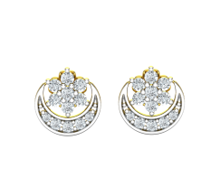 Natural Diamond Earrings 0.282 CT / 2.60 gm Gold