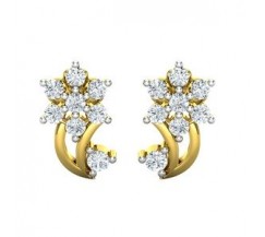 Natural Diamond Earrings 0.49 CT / 2.43 gm Gold