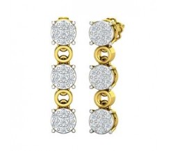 Natural Diamond Earrings 0.66 CT / 4.83 gm Gold
