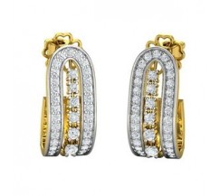 Natural Diamond Earrings 0.85 CT / 5.93 gm Gold