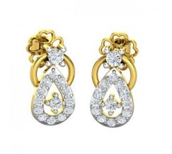 Natural Diamond Earrings 0.302 CT / 2.36 gm Gold