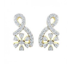 Natural Diamond Earrings 0.47 CT / 2.69 gm Gold