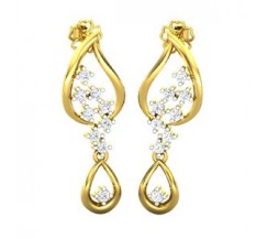 Natural Diamond Earrings 0.41 CT / 3.15 gm Gold