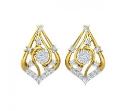 Natural Diamond Earrings 0.58 CT / 4.00 gm Gold