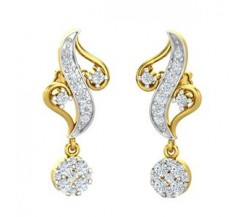 Natural Diamond Earrings 0.57 CT / 3.51 gm Gold