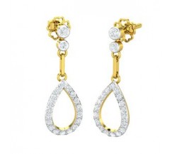 Natural Diamond Earrings 0.46 CT / 2.39 gm Gold
