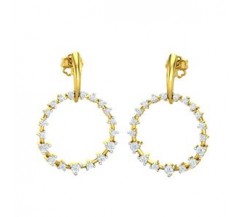 Natural Diamond Earrings 0.57 CT / 3.40 gm Gold