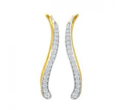 Natural Diamond Earrings 0.38 CT / 2.00 gm Gold