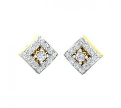 Natural Diamond Earrings 0.46 CT / 2.50 gm Gold
