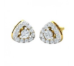 Natural Diamond Earrings 0.36 CT / 2.20 gm Gold