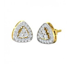 Natural Diamond Earrings 0.43 CT / 2.35 gm Gold