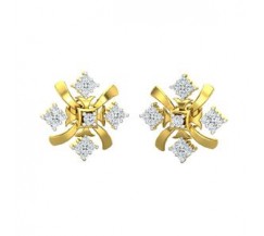 Natural Diamond Earrings 0.44 CT / 3.80 gm Gold