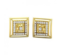Natural Diamond Earrings 0.56 CT / 4.00 gm Gold