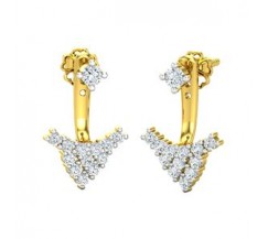 Natural Diamond Earrings 0.62 CT / 3.60 gm Gold