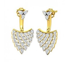 Natural Diamond Earrings 0.59 CT / 4.10 gm Gold