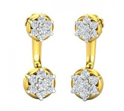 Natural Diamond Earrings 0.56 CT / 3.85 gm Gold
