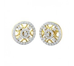 Natural Diamond Earrings 0.81 CT / 4.00 gm Gold