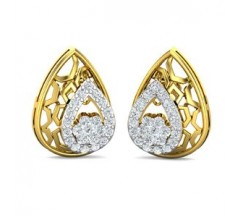 Natural Diamond Earrings 0.48 CT / 3.49 gm Gold