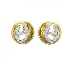 Natural Diamond Earrings 0.36 CT / 3.63 gm Gold