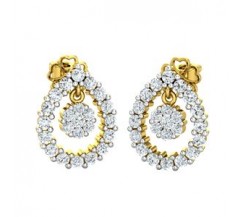Natural Diamond Earrings 0.64 CT / 2.87 gm Gold