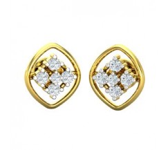 Natural Diamond Earrings 0.27 CT / 2.76 gm Gold