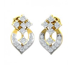Natural Diamond Earrings 0.55 CT / 3.12 gm Gold