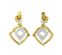 Natural Diamond Earrings 0.32 CT / 4.09 gm Gold