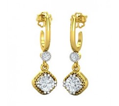 Natural Diamond Earrings 0.43 CT / 2.70 gm Gold