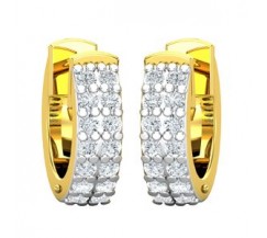 Natural Diamond Earrings 0.28 CT / 2.56 gm Gold